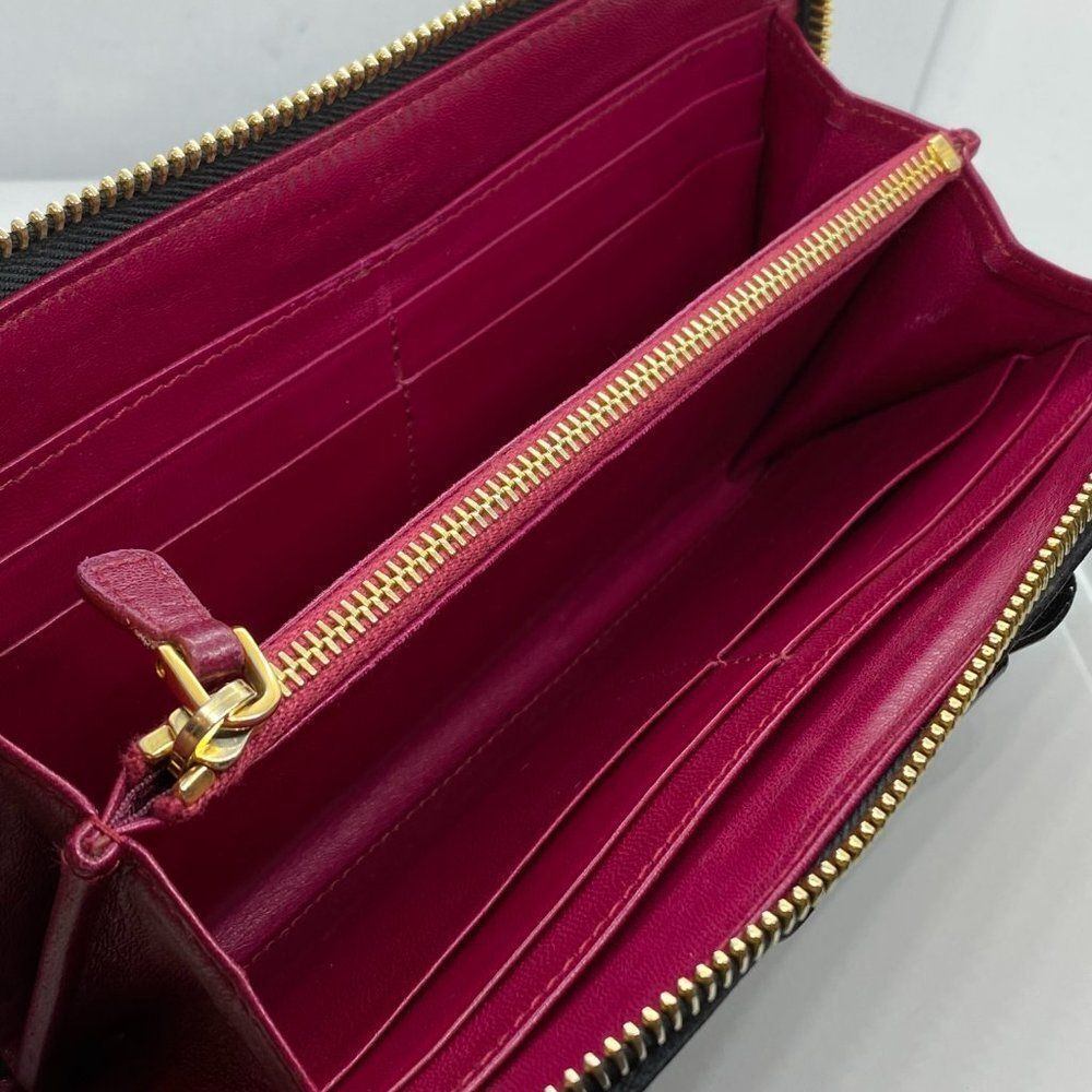 Authentic Miu Miu By Prada Black Zip Around Paten… - image 5